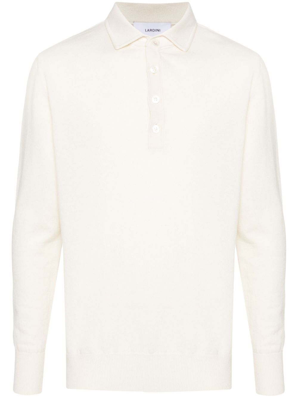 LARDINI Cashmere Polo with Button Placket for Men