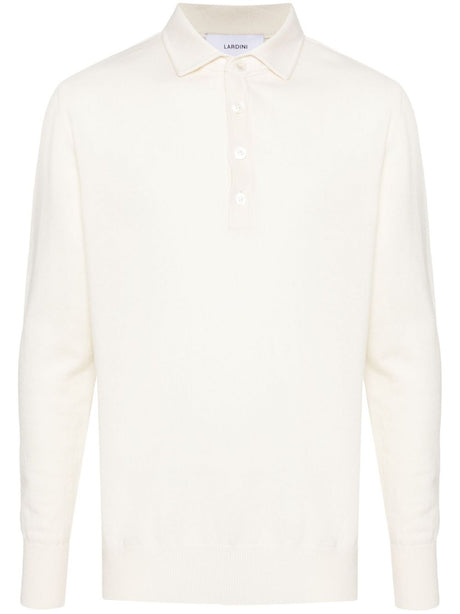 LARDINI Cashmere Polo with Button Placket for Men