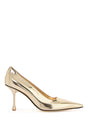 JIMMY CHOO Ixia 80 Metallic Liquid Leather Pumps