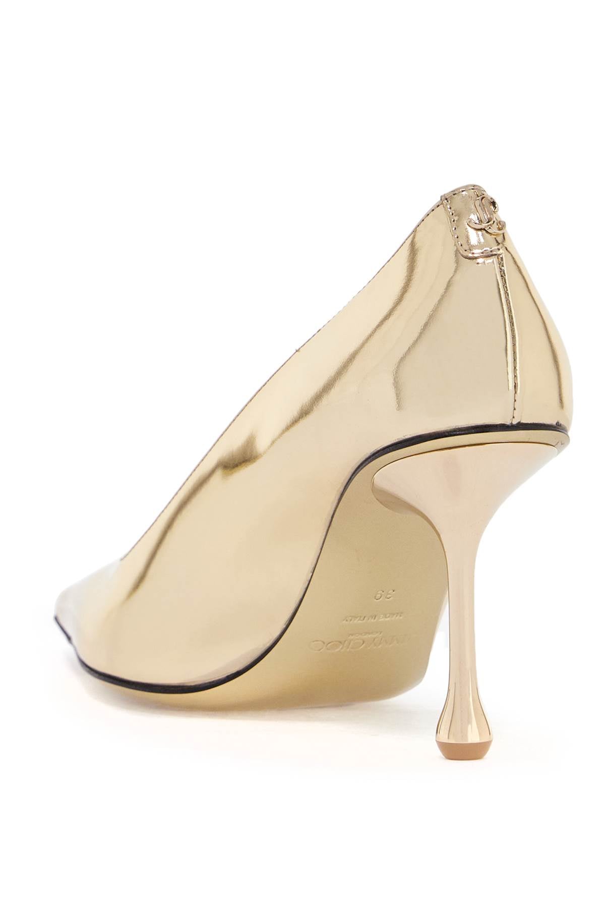 JIMMY CHOO Ixia 80 Metallic Liquid Leather Pumps