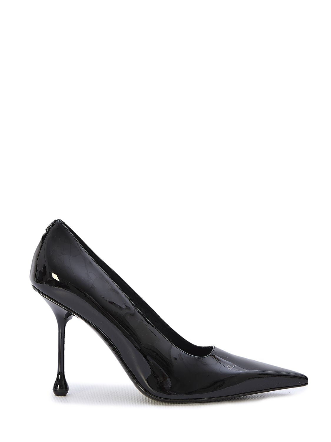 Elegant Black Patent Leather Pumps with Pointed Design and 9.5cm Heel for Women (SS24)