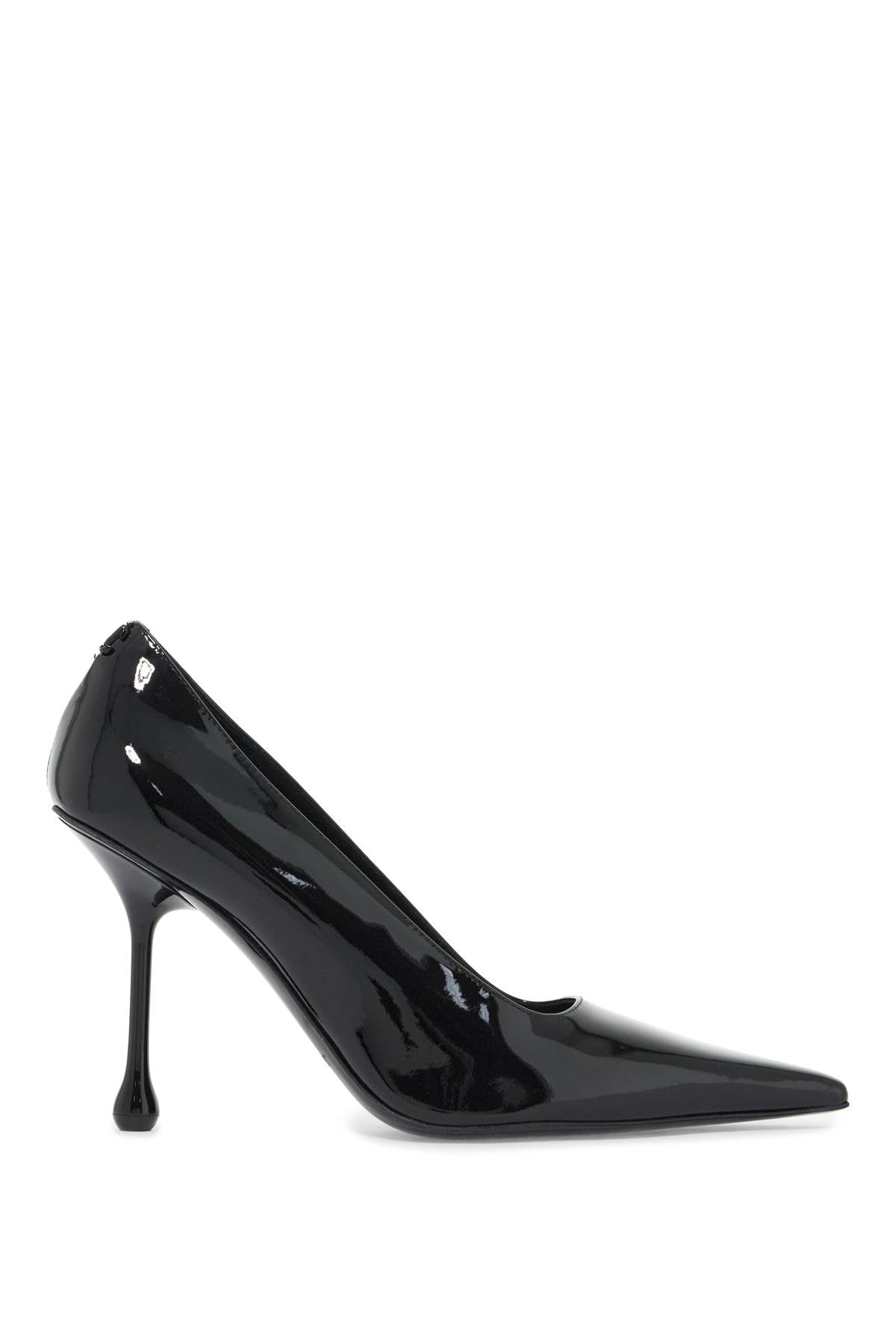 Elegant Black Patent Leather Pumps with Pointed Design and 9.5cm Heel for Women (SS24)