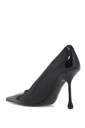 Elegant Black Patent Leather Pumps with Pointed Design and 9.5cm Heel for Women (SS24)