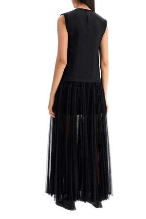 JIL SANDER Layered Pleat Mini-Maxi Dress