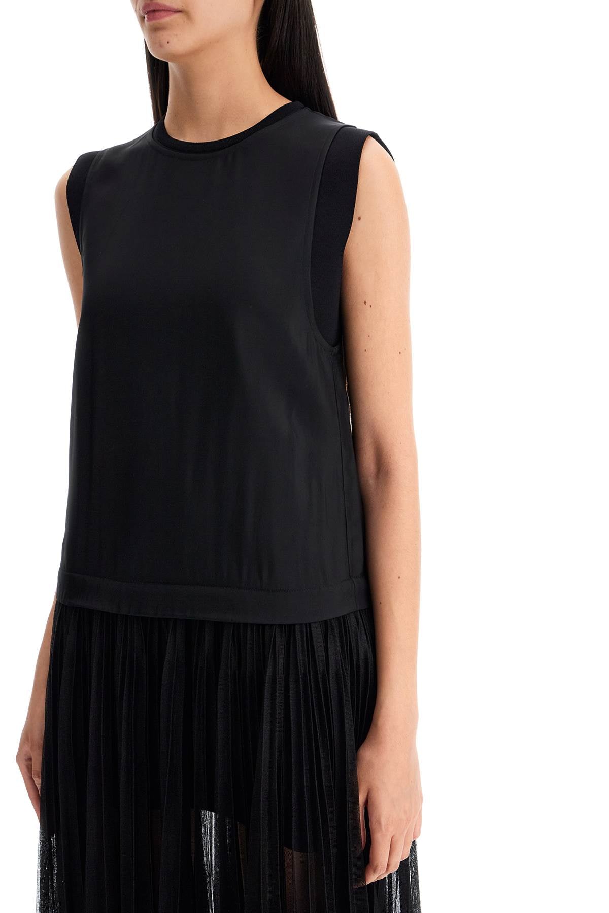 JIL SANDER Layered Pleat Mini-Maxi Dress