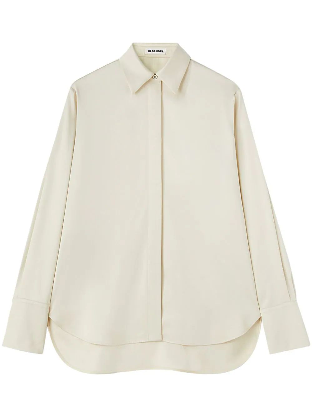 JIL SANDER Women's Beige Viscose and Silk Shirt for SS24