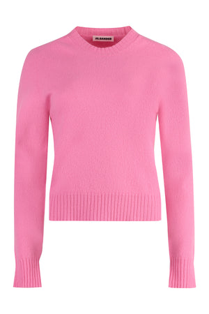 Fuchsia Ribbed Wool Pullover - SS24 Collection