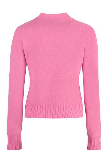 JIL SANDER Fuchsia Wool Pullover for Women - Knitwear for SS24