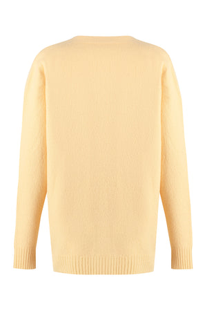 橙色条纹美丽诺羊毛女式羊毛开衫- SS24收藏