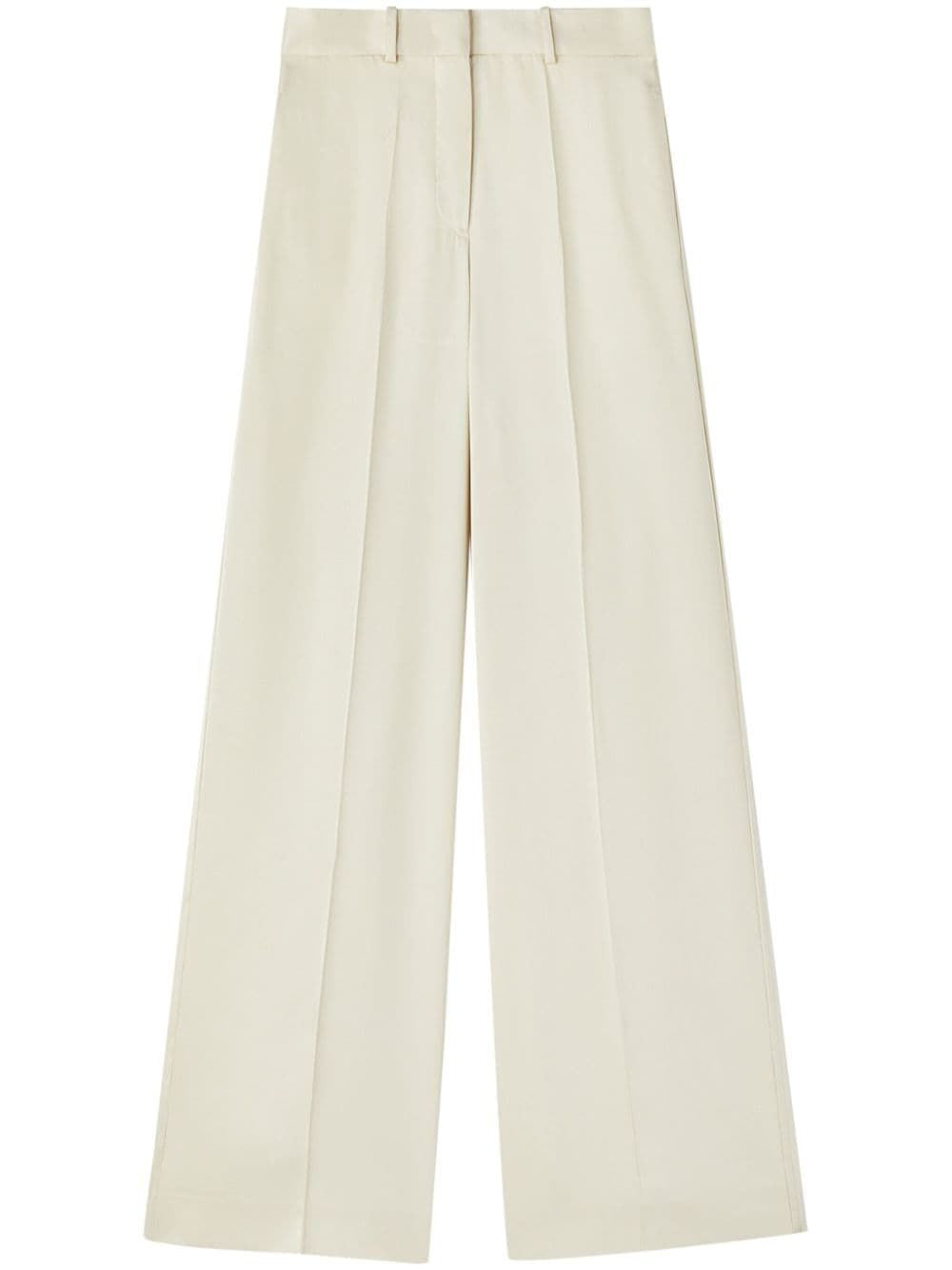 JIL SANDER Beige Wide-Leg Tailored Trousers for Women