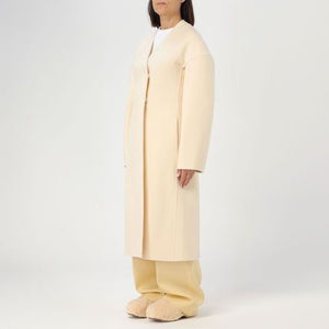 JIL SANDER Elegant Cornsilk Long Women's Jacket