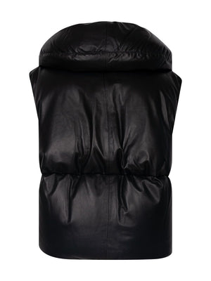 JIL SANDER LEATHER PADDED GILET