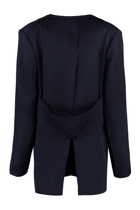 經典藍色縮身女裝夾克-SS23系列