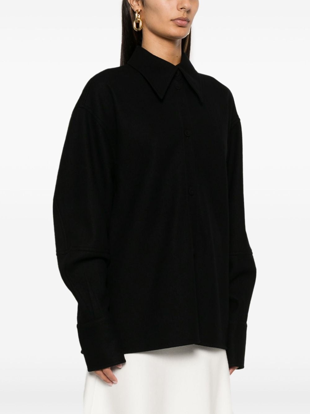 JIL SANDER Velvety Overshirt for Women - Fall/Winter 2024