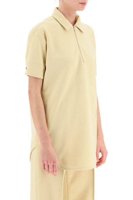 JIL SANDER Yellow Monogram Oversized Polo Shirt for Women - SS23