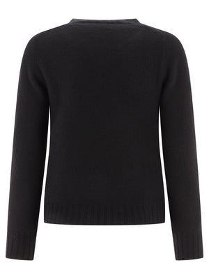 JIL SANDER Stylish Black Merino Wool Sweater for Women - FW23 Collection