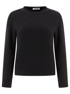 JIL SANDER Stylish Black Merino Wool Sweater for Women - FW23 Collection