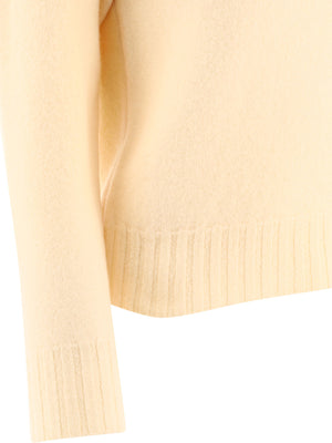 JIL SANDER Beige Tunic Sweater for Women - 24FW Knitwear