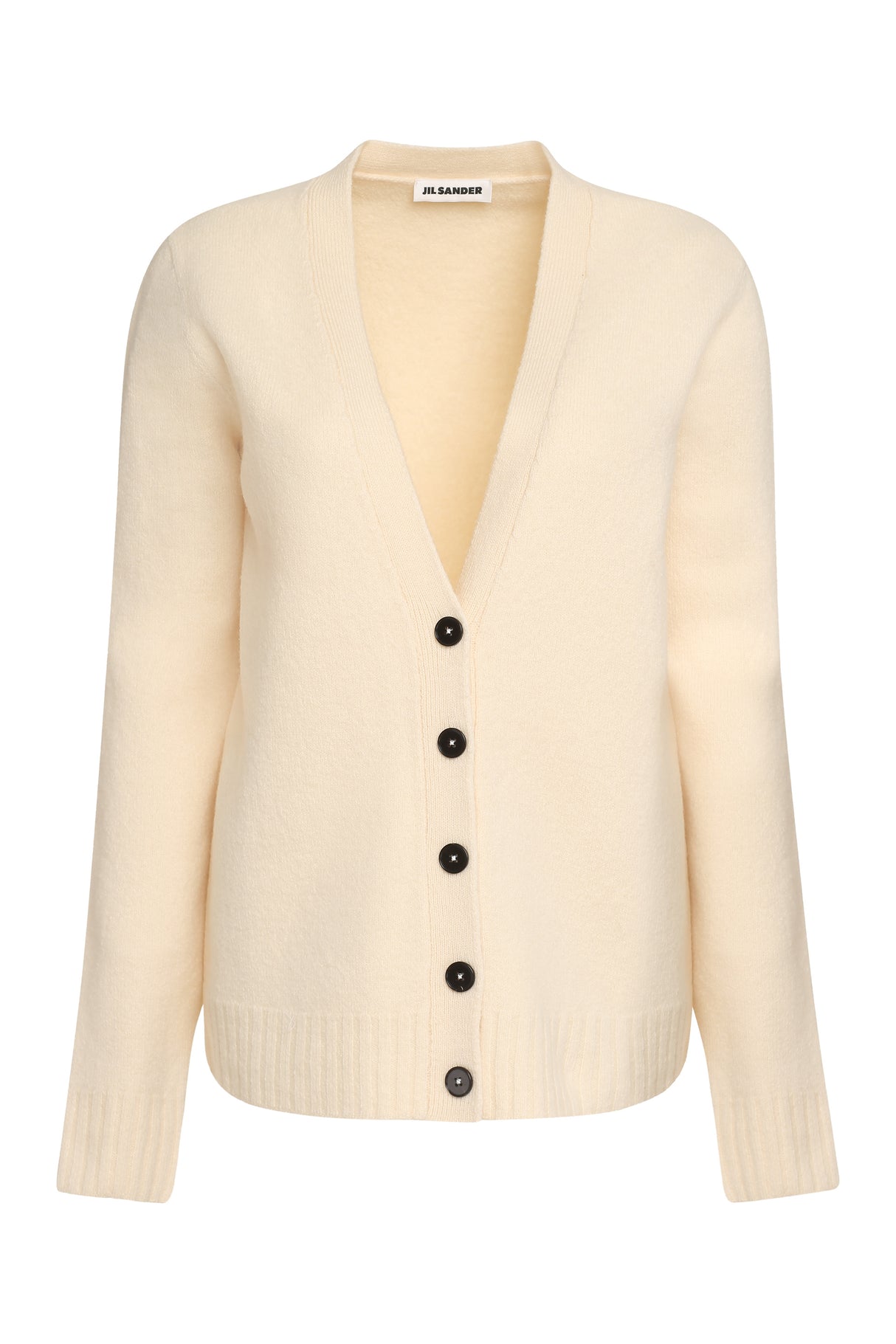 JIL SANDER Beige Wool Cardigan for Women - Perfect for Year-Round Style