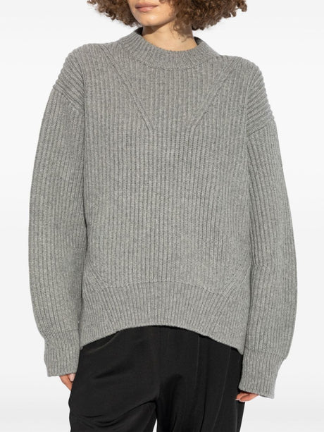 JIL SANDER Elegant Grey 100% Wool Crewneck Sweater