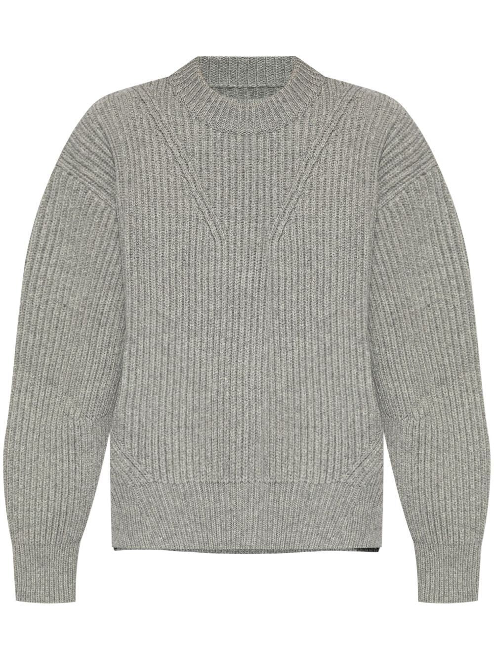 JIL SANDER Elegant Grey 100% Wool Crewneck Sweater