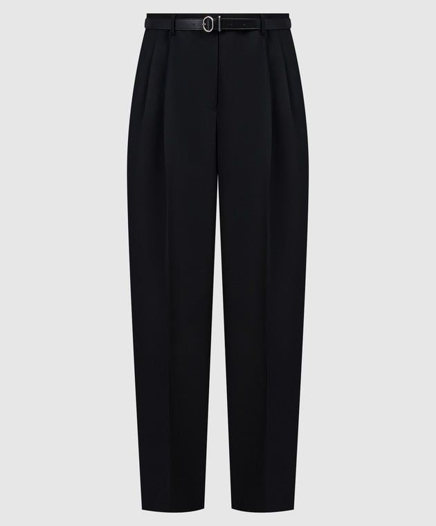 JIL SANDER Long Relaxed Wide Leg Pleated Pant