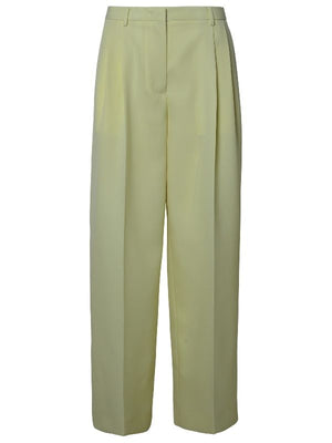 JIL SANDER Lime Washed Palazzo Pants for Women - F/W 2024