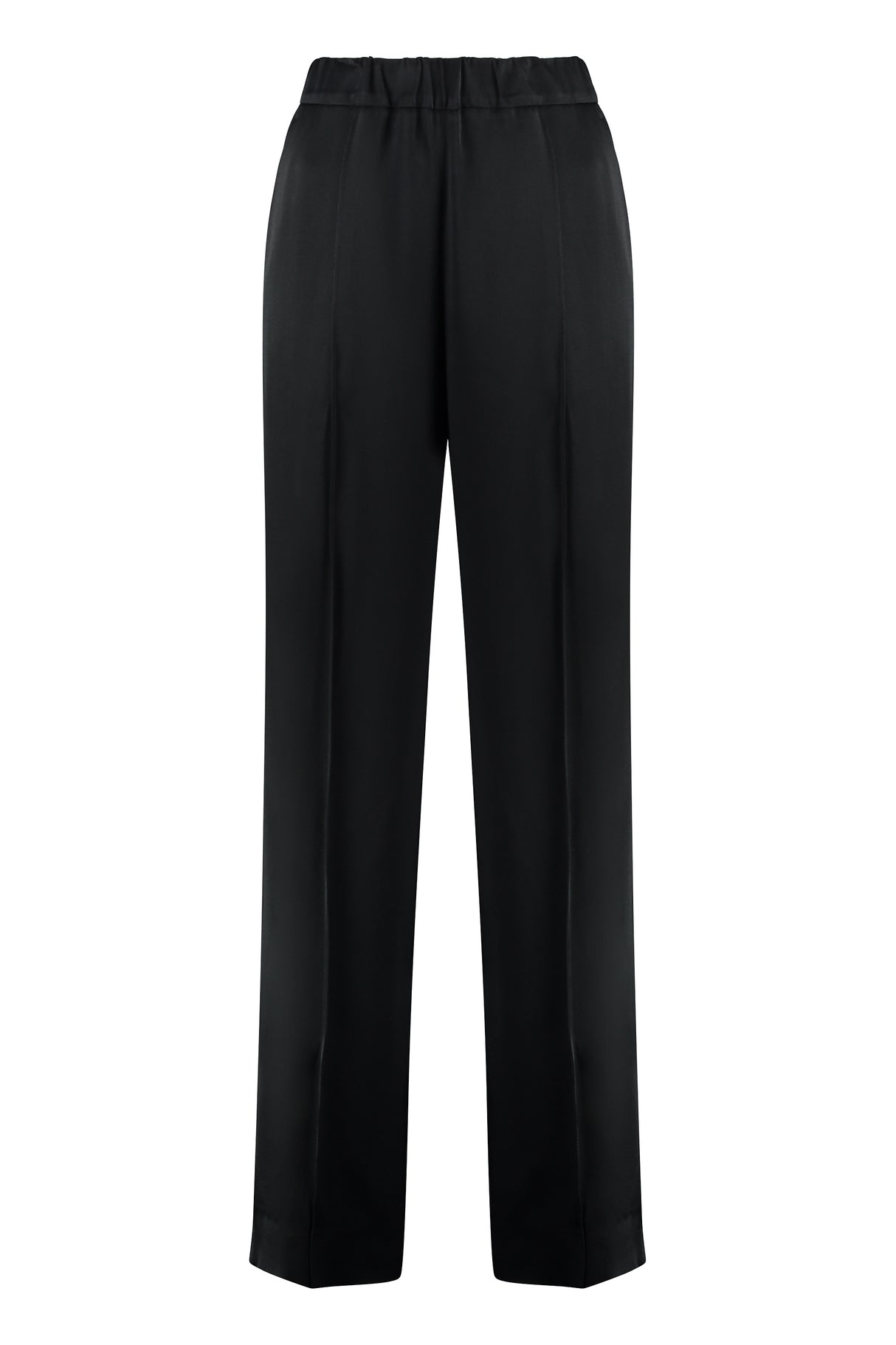 JIL SANDER Elegant Satin Trousers with Elastic Waistband