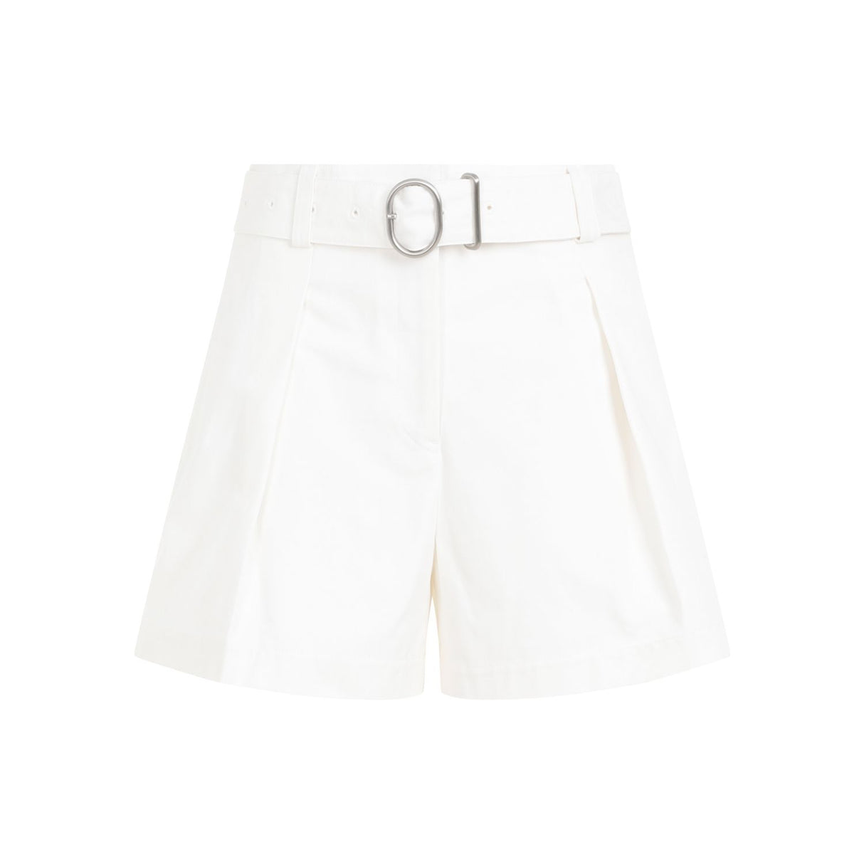 Flared Bermuda Shorts with Removable Belt - White (SS24)