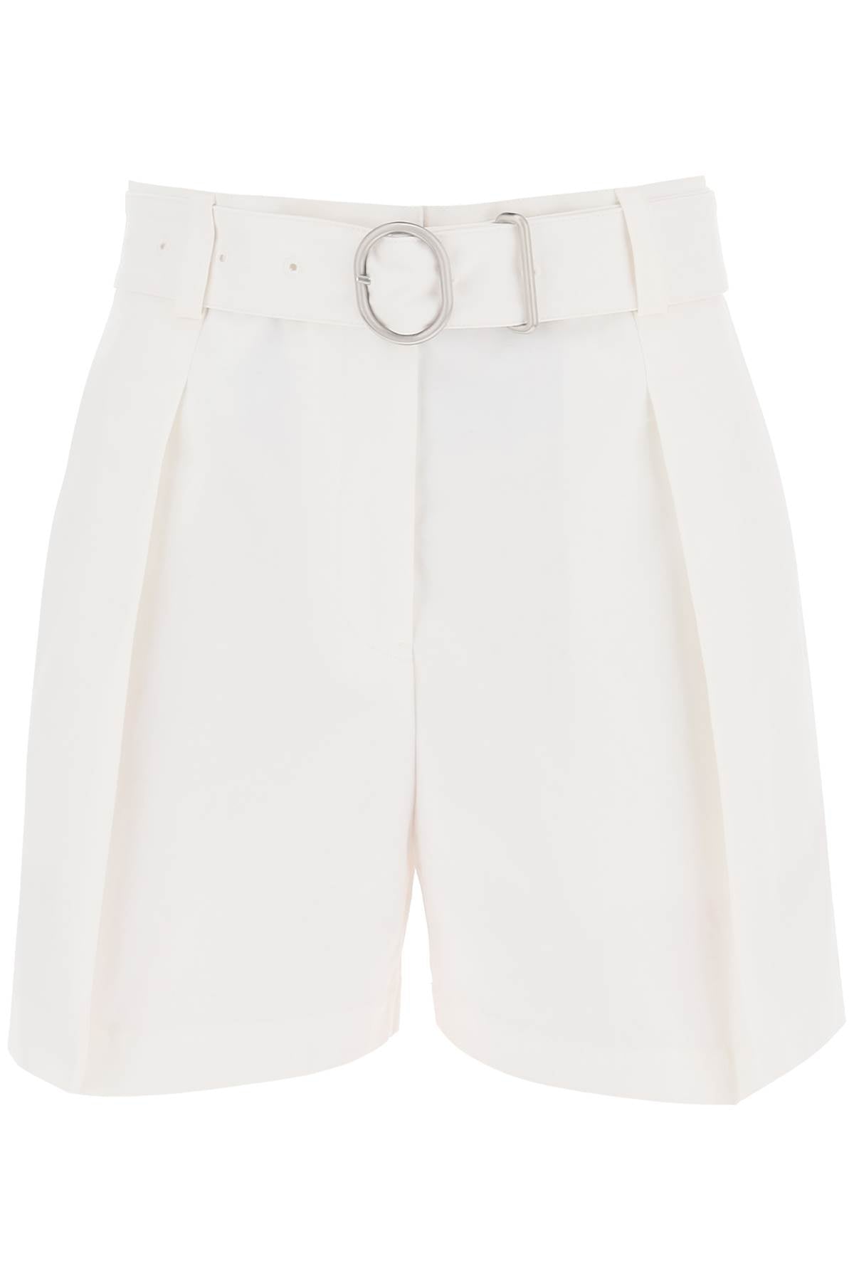 Flared Bermuda Shorts with Removable Belt - White (SS24)