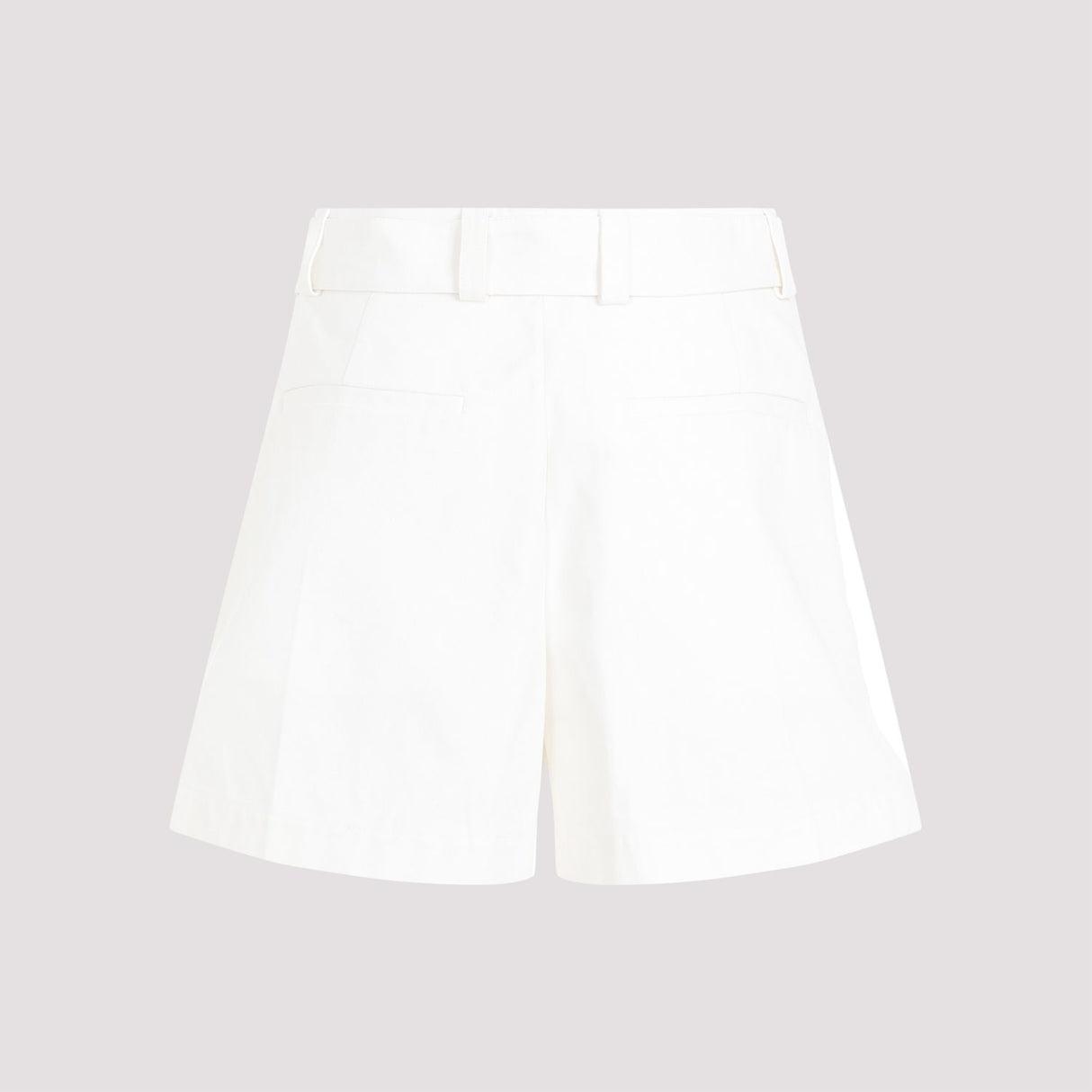 Flared Bermuda Shorts with Removable Belt - White (SS24)