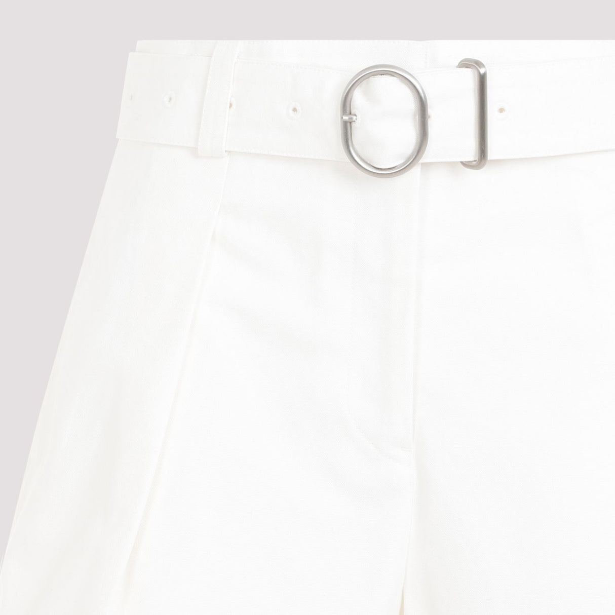 Flared Bermuda Shorts with Removable Belt - White (SS24)