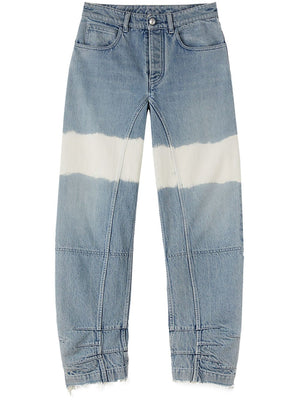 JIL SANDER High-Waisted Color-Block Denim Trousers for Women