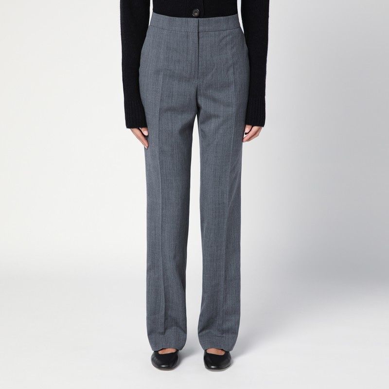 JIL SANDER High-Waisted Wool Trousers for Women