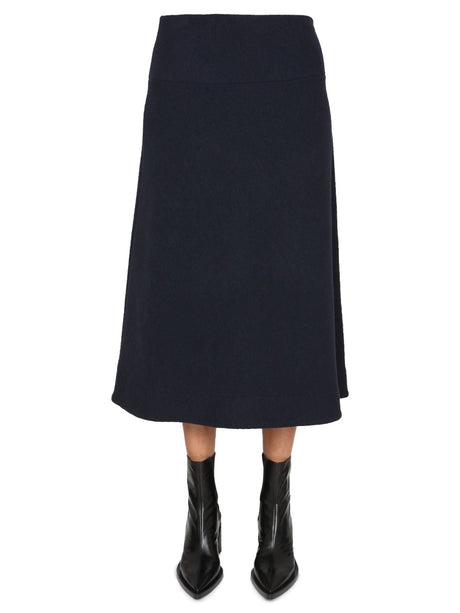 JIL SANDER Chic Flared Wool Skirt