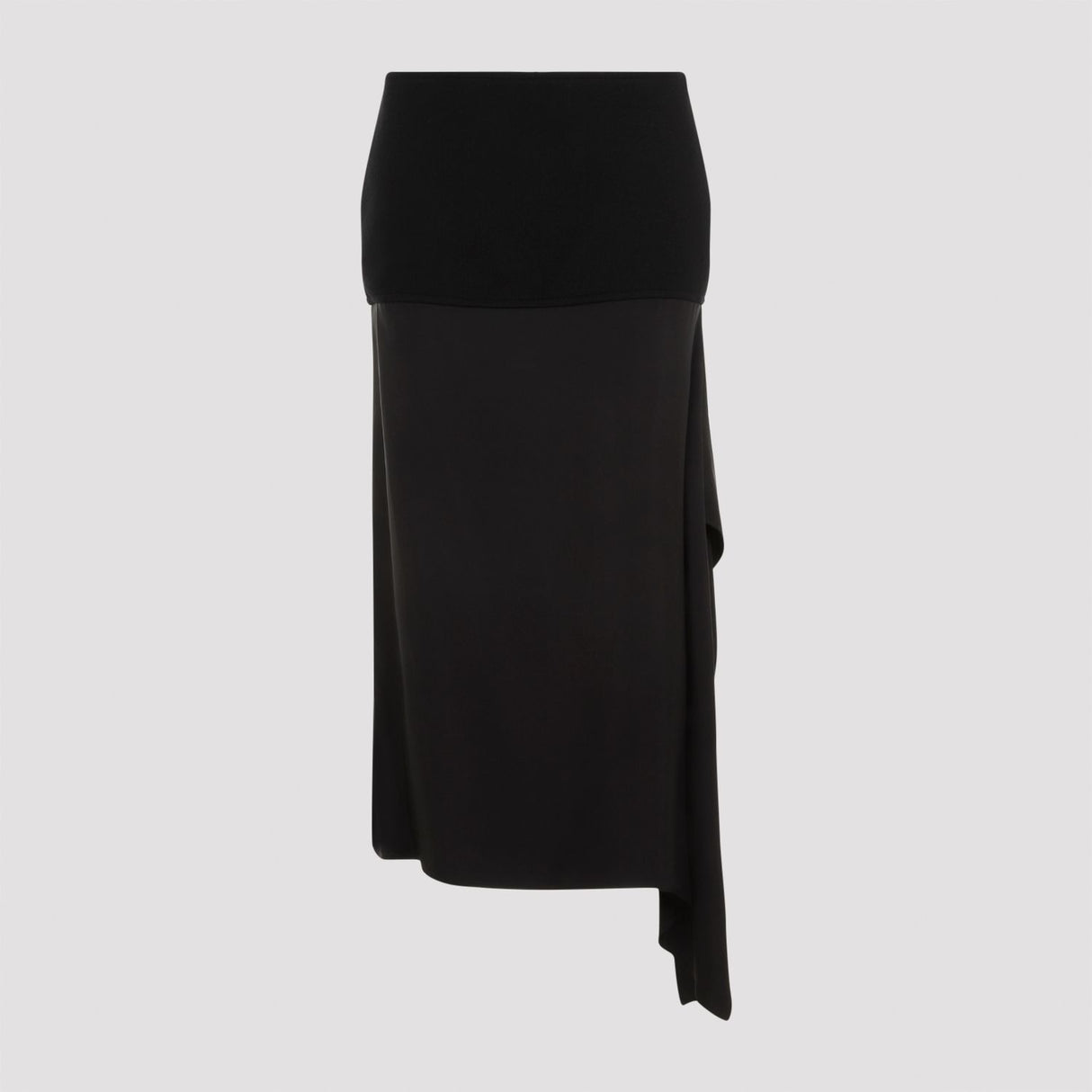 JIL SANDER Asymmetric Wool Skirt with Side Slit