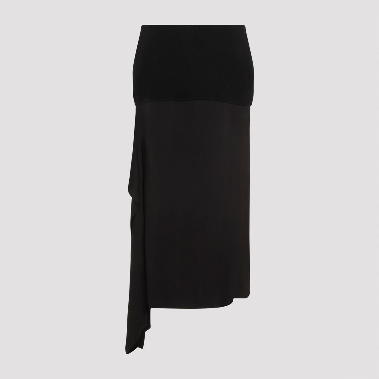 JIL SANDER Asymmetric Wool Skirt with Side Slit