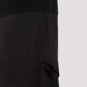 JIL SANDER Asymmetric Wool Skirt with Side Slit