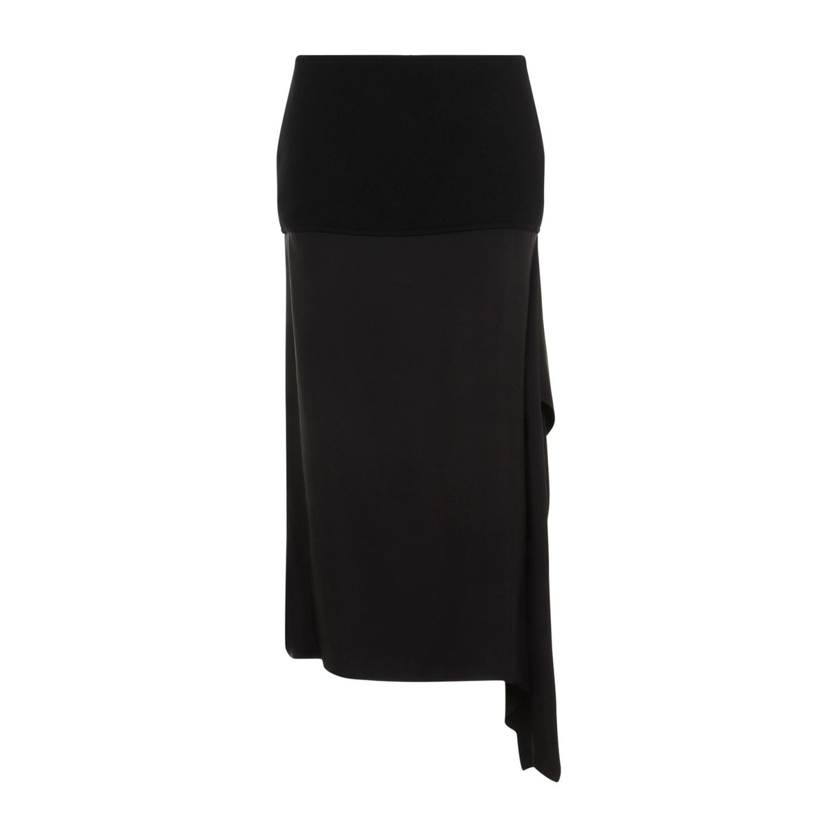 JIL SANDER Asymmetric Wool Skirt with Side Slit