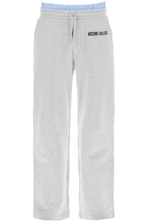 MOSCHINO COUTURE Urban Luxe Jogger Pants with Boxer Detail