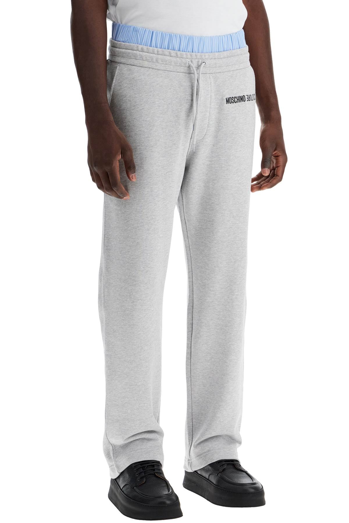 MOSCHINO COUTURE Urban Luxe Jogger Pants with Boxer Detail