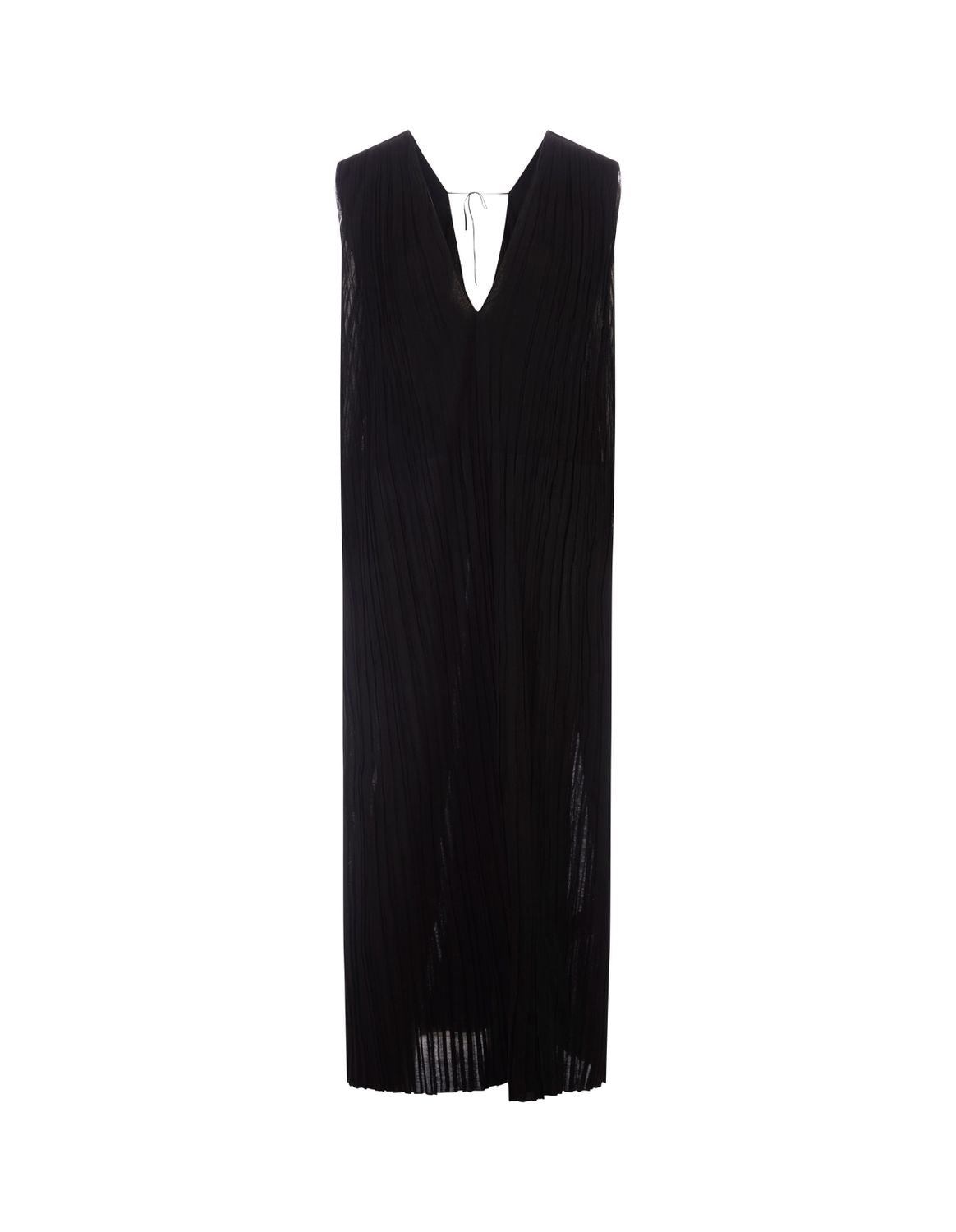 JIL SANDER Elegant Black Silk Sleeveless Mini Dress