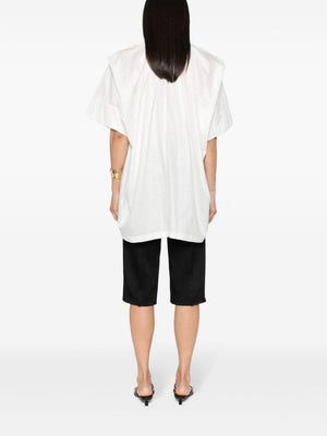 JIL SANDER White Plisse Collar Shirt for Women - SS24 Collection