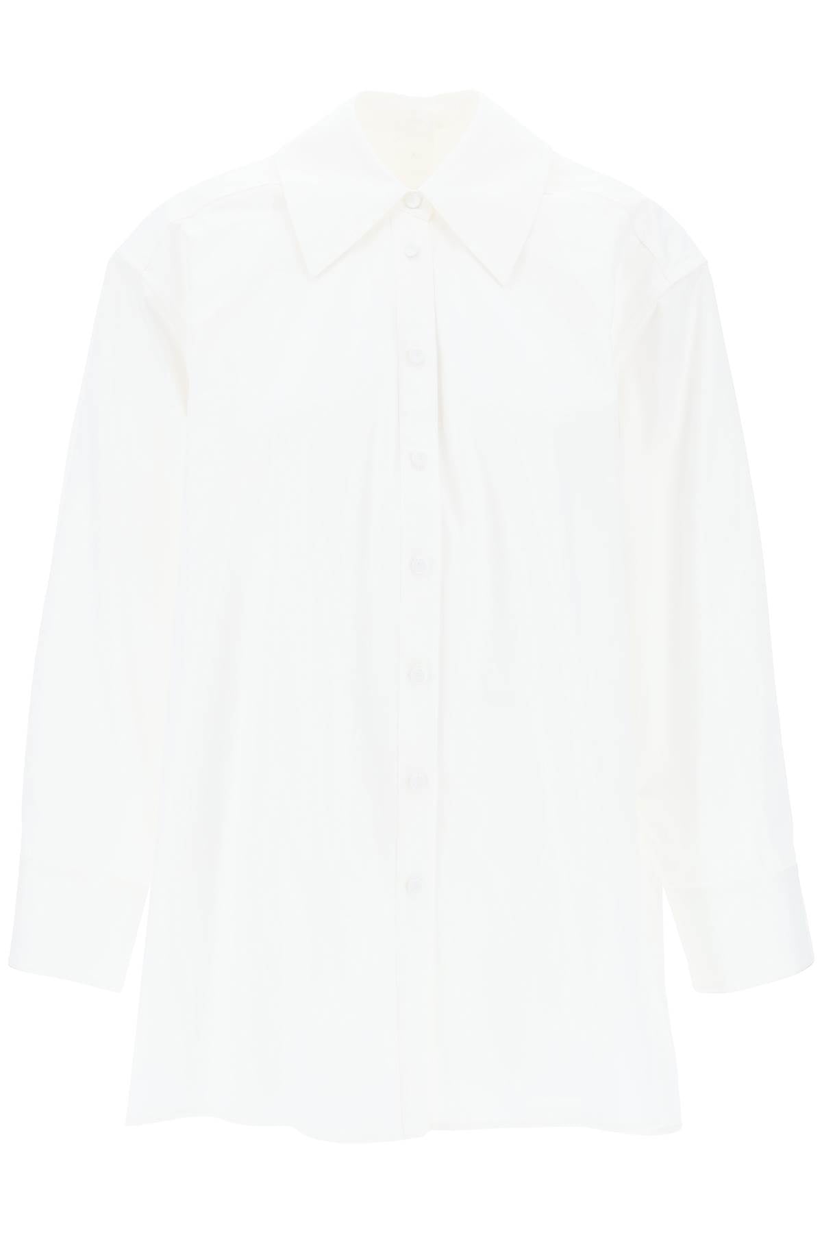 JIL SANDER Oversized White Shirt with Wide Pointed Collar for Women - SS24 Collection