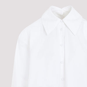 JIL SANDER Oversized White Shirt with Wide Pointed Collar for Women - SS24 Collection