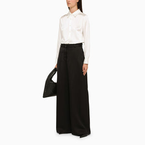 Wide Black Trousers for Women - High Waist Loose-Fitting Pants for FW23