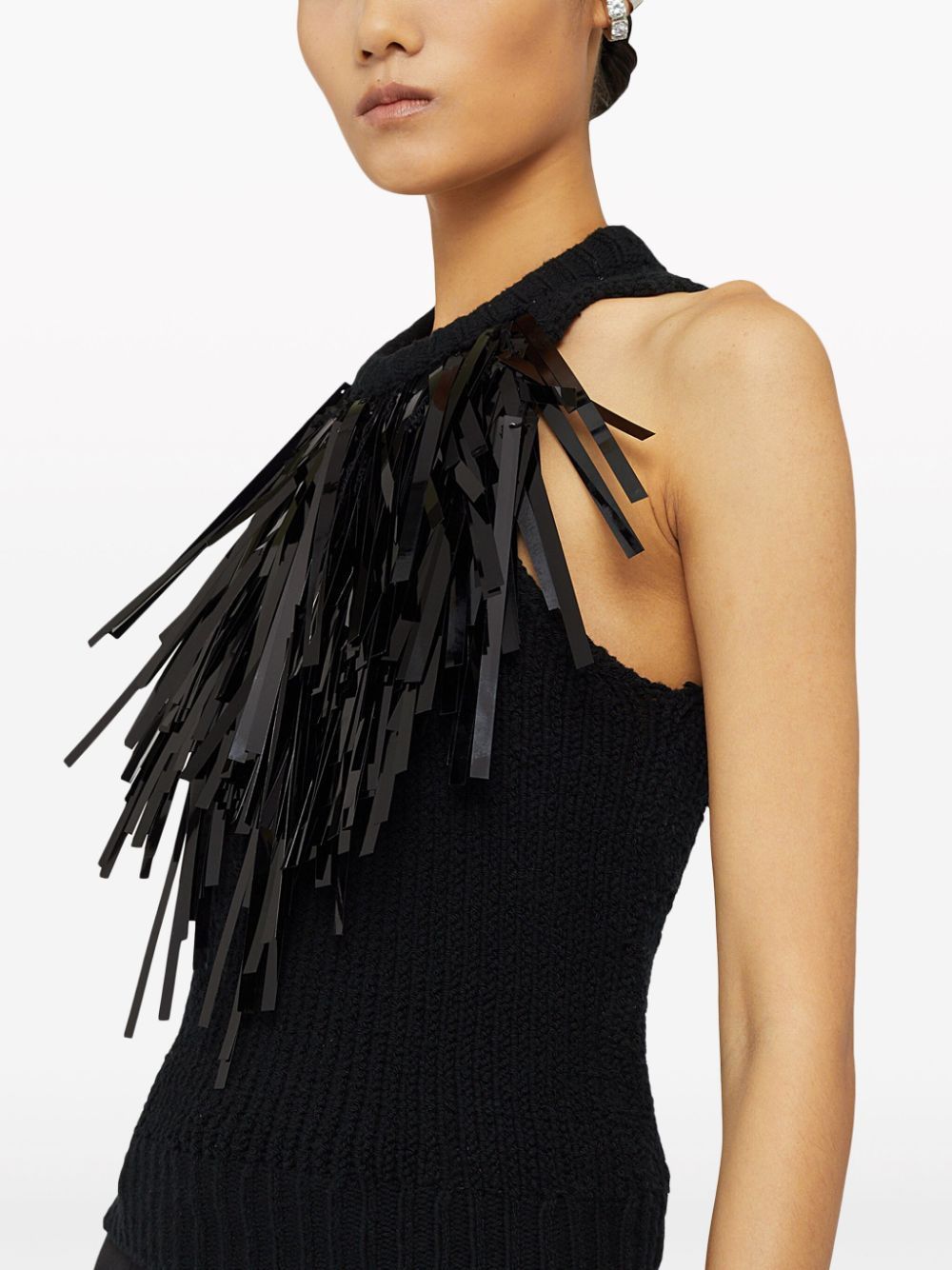 JIL SANDER Sleeveless Knit Top in Black for Women - Spring/Summer 2024 Collection