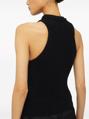 JIL SANDER Sleeveless Knit Top in Black for Women - Spring/Summer 2024 Collection