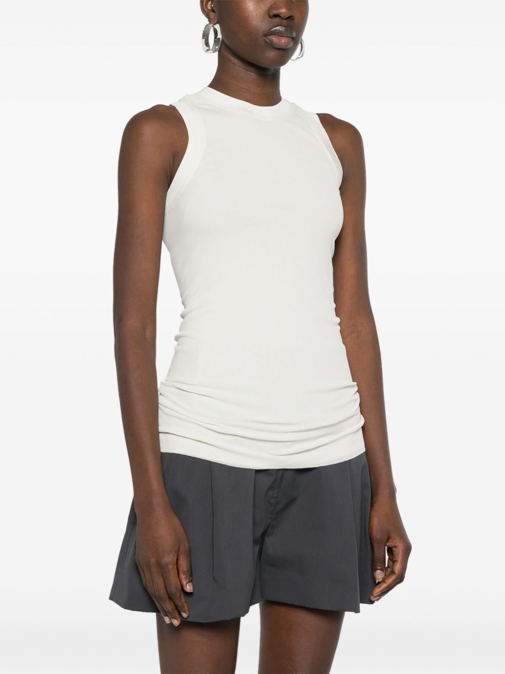 JIL SANDER Natural Crepe Silk Mini Top