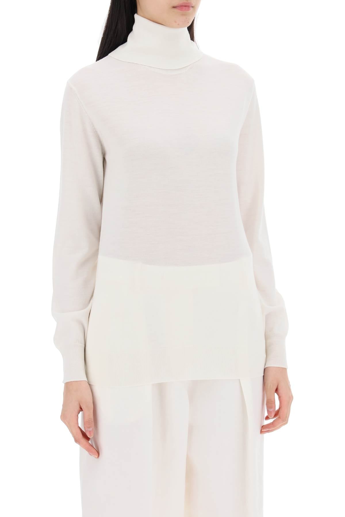 JIL SANDER Elegant Lightweight Merino Wool Dolcevita for Women - SS24 Collection